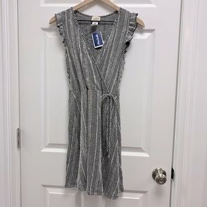 Black and White striped Dress